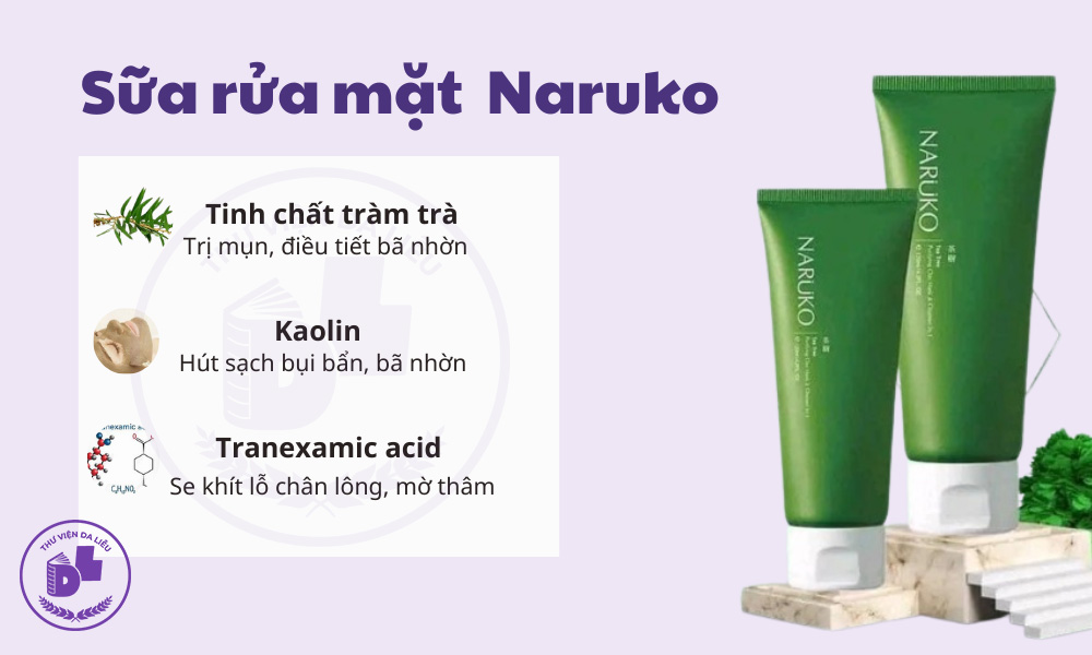 Sữa rửa mặt Naruko cho da mụn cám